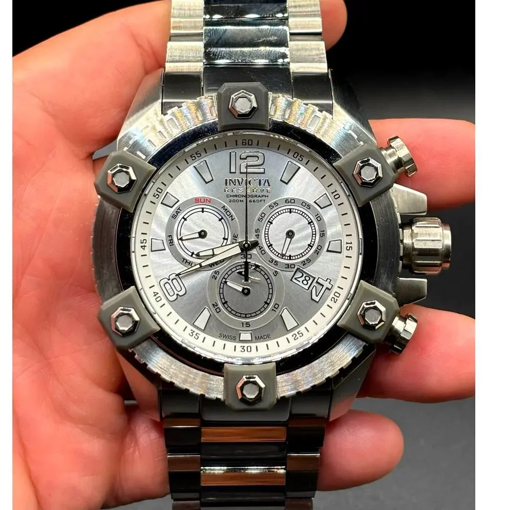 Invicta Reserve Octane 15824 Swiss Made Chronograph 56mm Watch Full Set